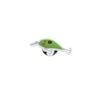 Green bait shoe charm which is a fishing bait in olive green.